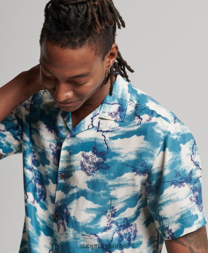 Superdry marinen klær 86P46D184 ærbar kortermet skjorte menn