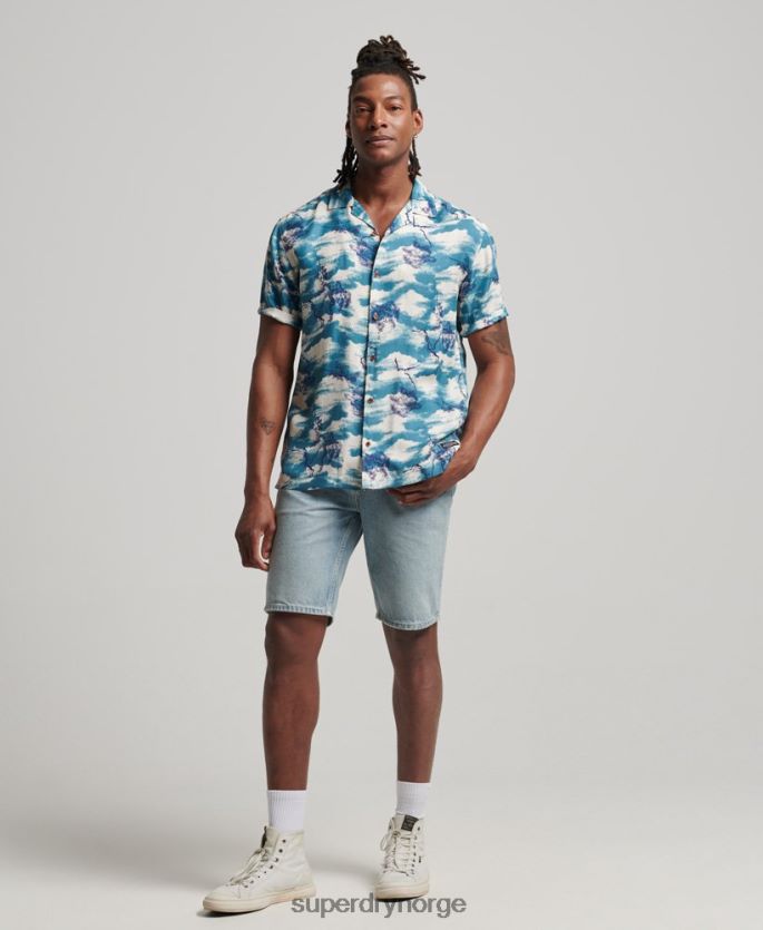 Superdry marinen klær 86P46D184 ærbar kortermet skjorte menn