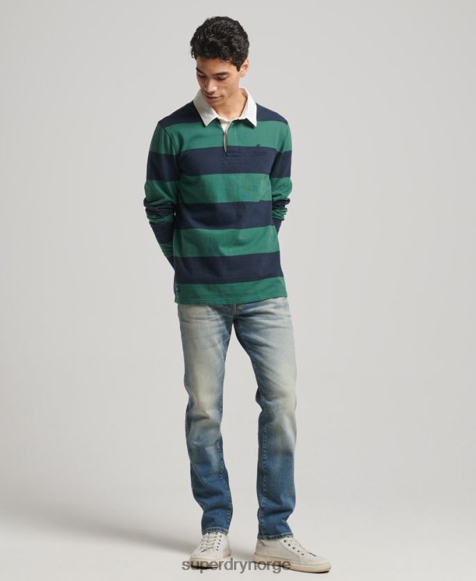 Superdry marinen klær 86P46D239 hvitvasket langermet rugbyskjorte menn