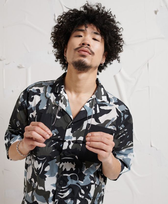 Superdry multi klær 86P46D220 energi dystopi skjorte menn