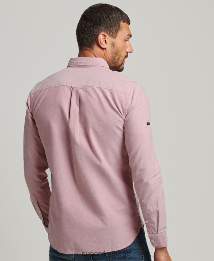 Superdry rød klær 86P46D207 uni oxford skjorte i økologisk bomull menn