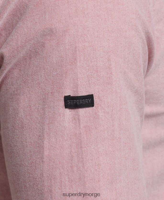 Superdry rød klær 86P46D207 uni oxford skjorte i økologisk bomull menn