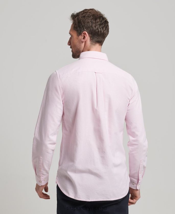 Superdry rosa klær 86P46D126 vasket oxfordskjorte menn