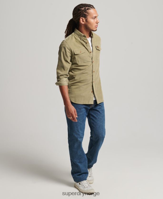 Superdry tan klær 86P46D234 trailsman cord skjorte menn