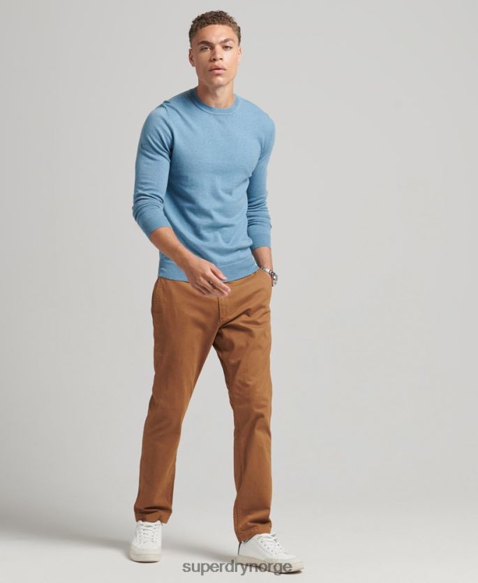 Superdry blå klær 86P46D1261 genser i kasjmir i økologisk bomull menn