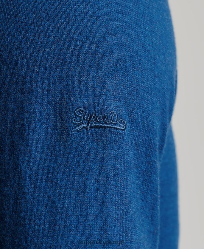 Superdry blå klær 86P46D1344 genser i kasjmir i økologisk bomull menn