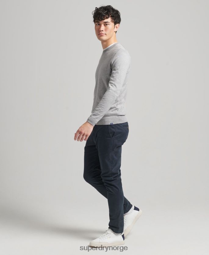 Superdry grå klær 86P46D1240 genser i kasjmir i økologisk bomull menn