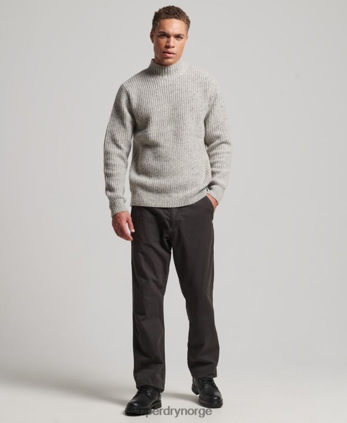 Superdry grå klær 86P46D1270 genser i ullblanding i tweed menn
