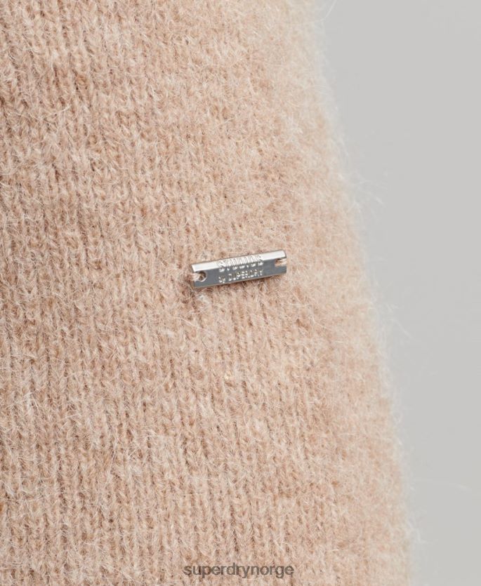 Superdry grå klær 86P46D1276 alpakka chunky genser med rullehals menn