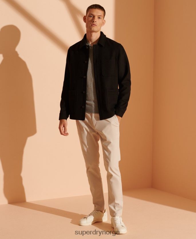 Superdry grå klær 86P46D1364 oransje genser med v-hals menn