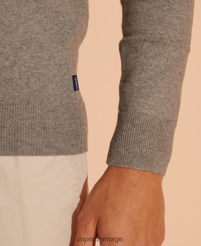 Superdry grå klær 86P46D1364 oransje genser med v-hals menn