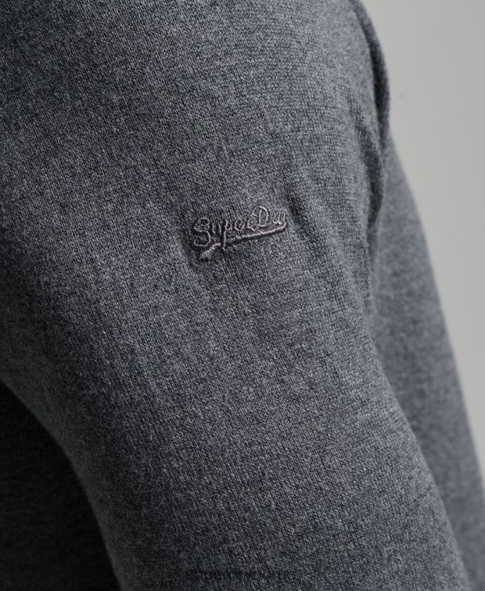 Superdry grå klær 86P46D5306 genser i kasjmir i økologisk bomull menn