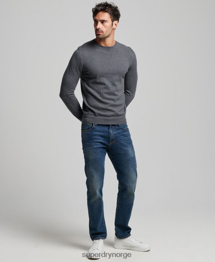 Superdry grå klær 86P46D5306 genser i kasjmir i økologisk bomull menn