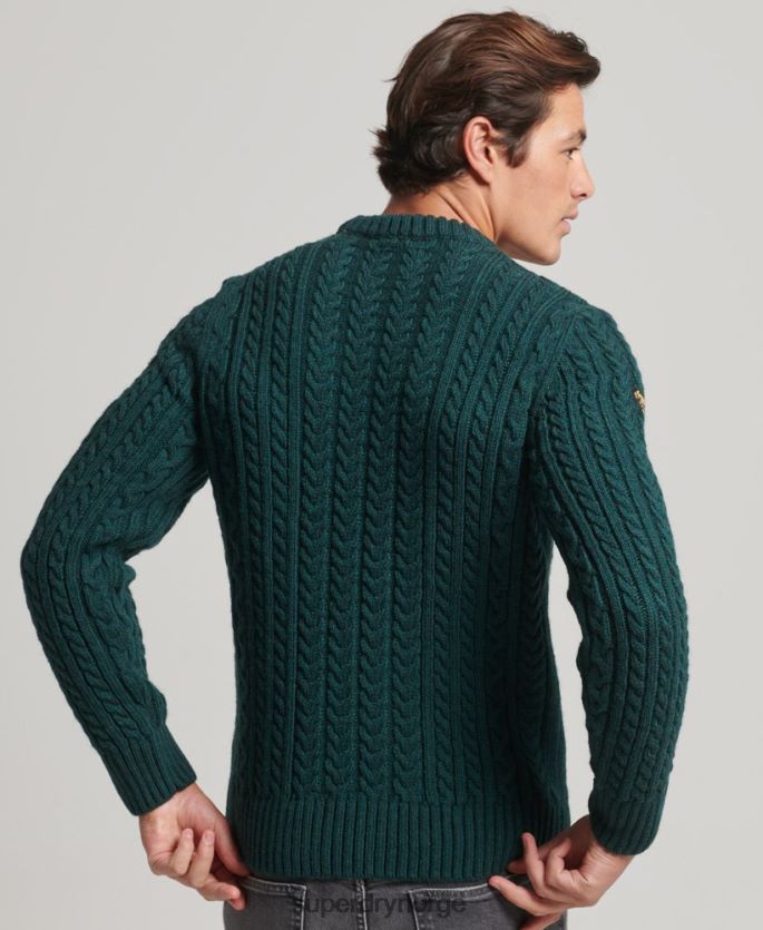 Superdry grønn klær 86P46D1280 jacob crew jumper menn
