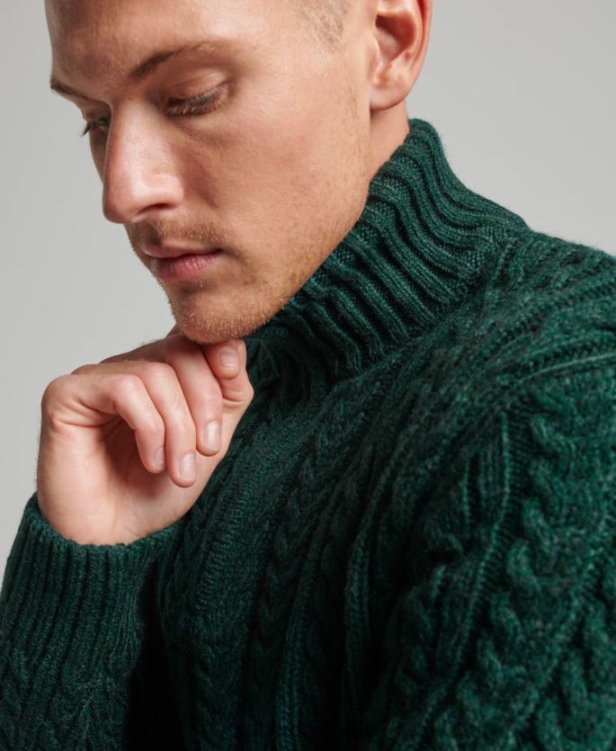 Superdry grønn klær 86P46D1304 vintage jacob henley genser menn