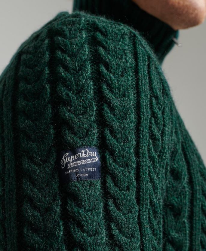 Superdry grønn klær 86P46D1304 vintage jacob henley genser menn