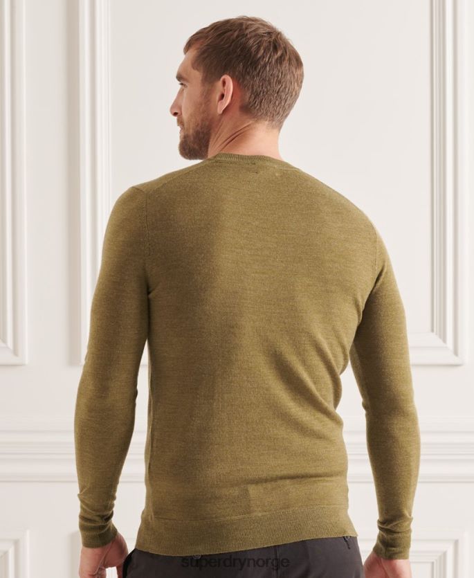 Superdry grønn klær 86P46D1313 studios merino crew jumper menn