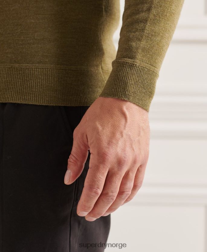 Superdry grønn klær 86P46D1313 studios merino crew jumper menn