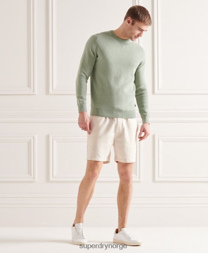 Superdry grønn klær 86P46D1354 essensiell genser i bomull menn