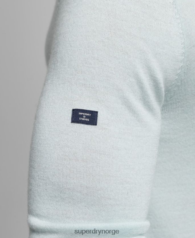 Superdry grønn klær 86P46D5267 merino genser med v-hals menn