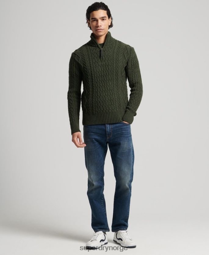 Superdry grønn klær 86P46D5278 jacob henley genser menn