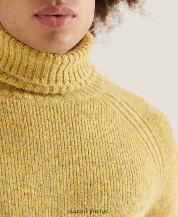 Superdry grønn klær 86P46D5301 studios chunky genser med rullehals menn