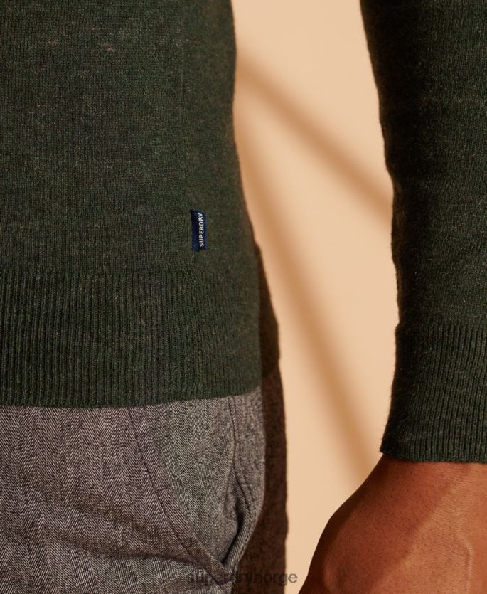 Superdry grønn klær 86P46D5340 orange label crew jumper menn