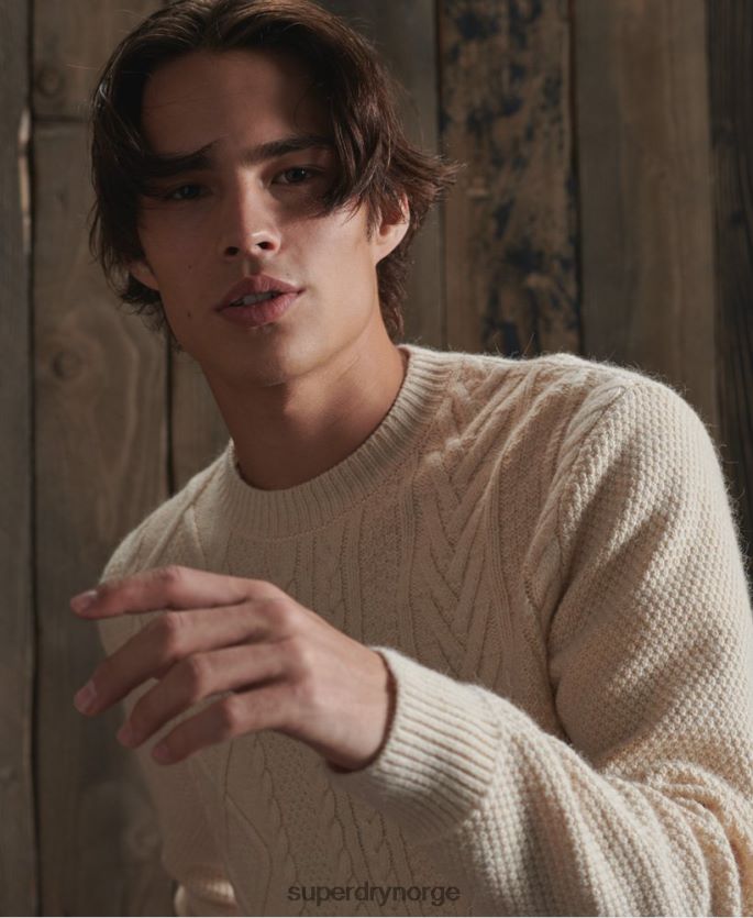 Superdry hvit klær 86P46D5351 begrenset opplag tørrfiskergenser menn