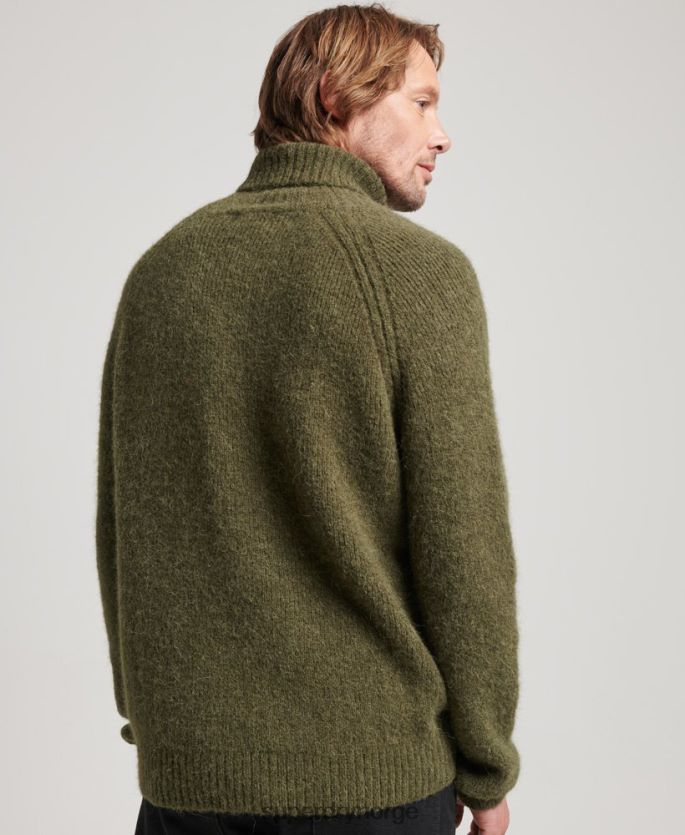 Superdry kaki klær 86P46D5269 studios chunky genser med rullehals menn