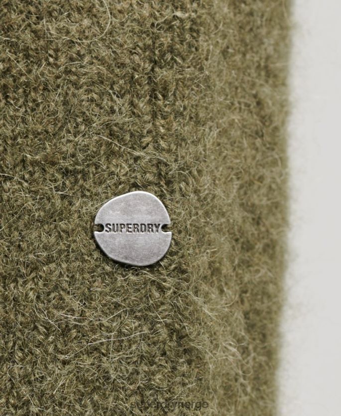 Superdry kaki klær 86P46D5269 studios chunky genser med rullehals menn