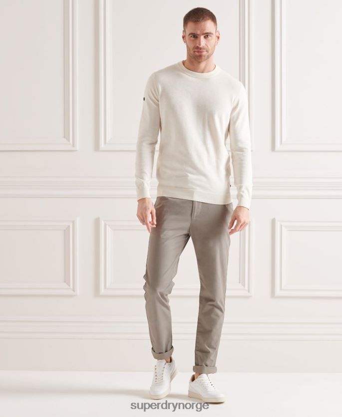 Superdry krem klær 86P46D5353 coolmax crew strikket genser menn