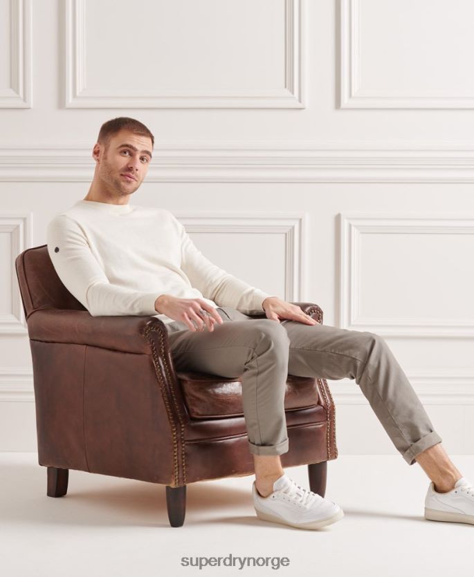 Superdry krem klær 86P46D5353 coolmax crew strikket genser menn