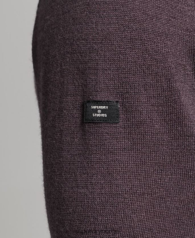 Superdry lilla klær 86P46D1298 merino genser med rullehals menn