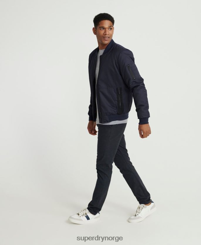 Superdry lysegrå klær 86P46D1367 rediger merino crew jumper menn