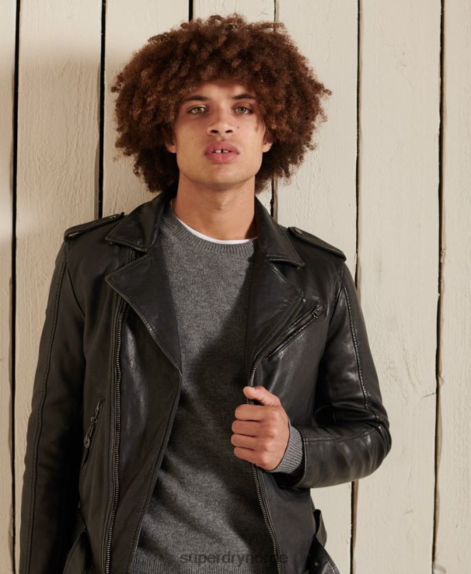 Superdry lysegrå klær 86P46D5315 lettvekts genser i lammeull menn