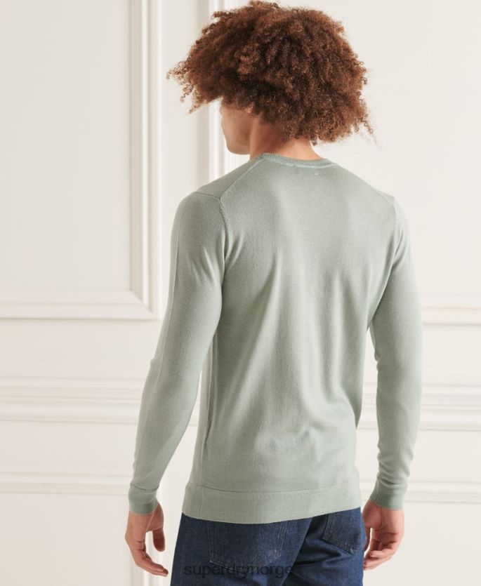 Superdry mørk grå klær 86P46D1315 studios merino crew jumper menn