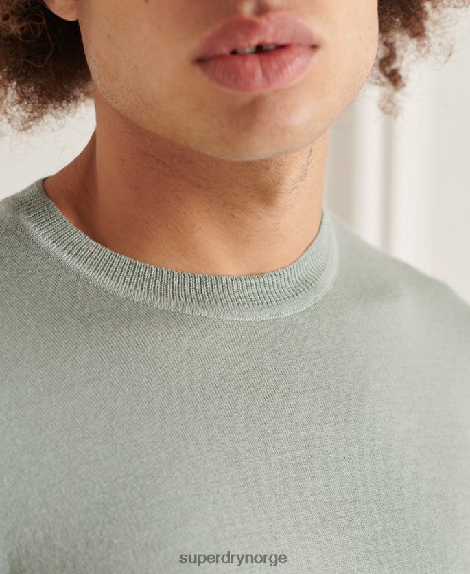 Superdry mørk grå klær 86P46D1315 studios merino crew jumper menn