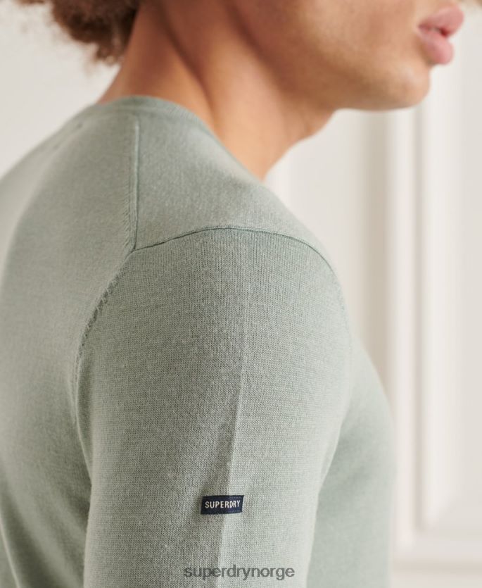 Superdry mørk grå klær 86P46D1315 studios merino crew jumper menn