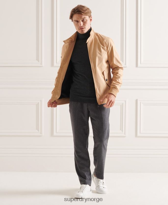 Superdry mørk grå klær 86P46D1326 studios merino genser med rullehals menn