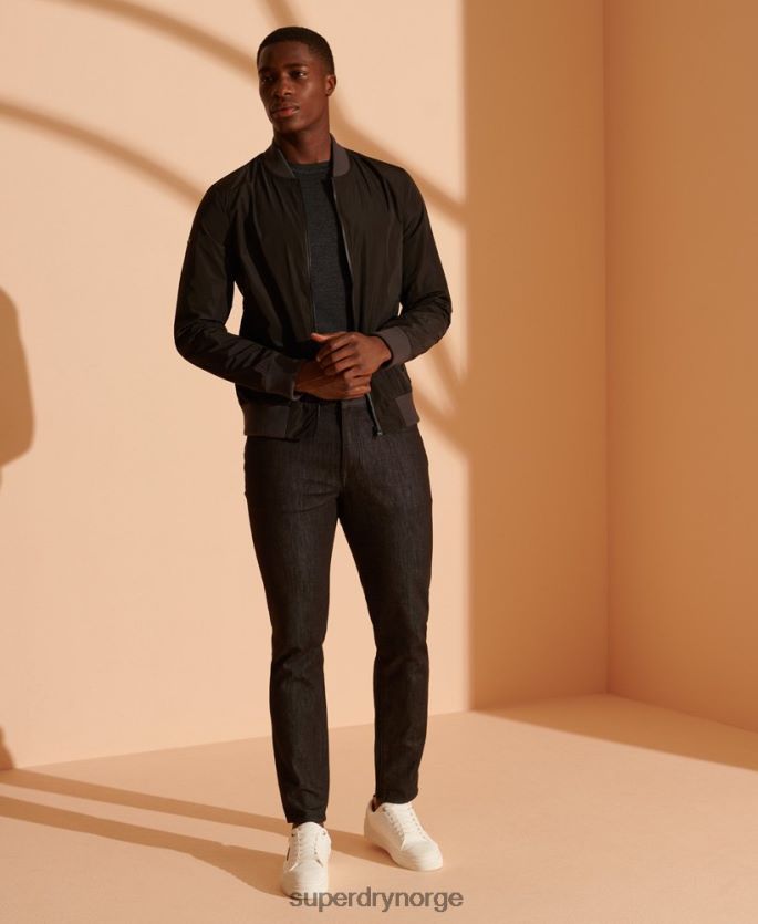 Superdry mørk grå klær 86P46D1334 merino lettvekts genser menn