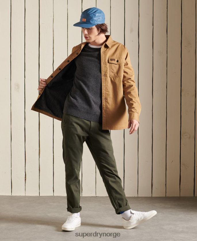 Superdry mørk grå klær 86P46D5314 lettvekts genser i lammeull menn