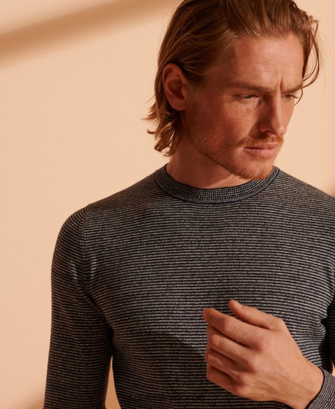 Superdry mørk grå klær 86P46D5356 orange label crew jumper menn