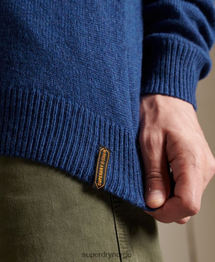 Superdry mørke blå klær 86P46D5284 harlo crew jumper menn