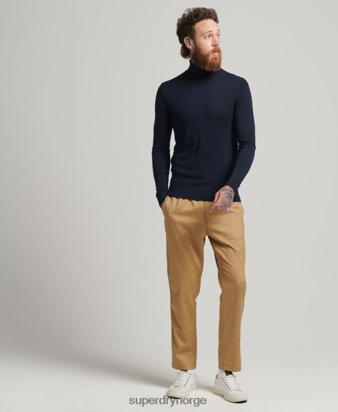 Superdry marinen klær 86P46D1274 studios merino genser med rullehals menn
