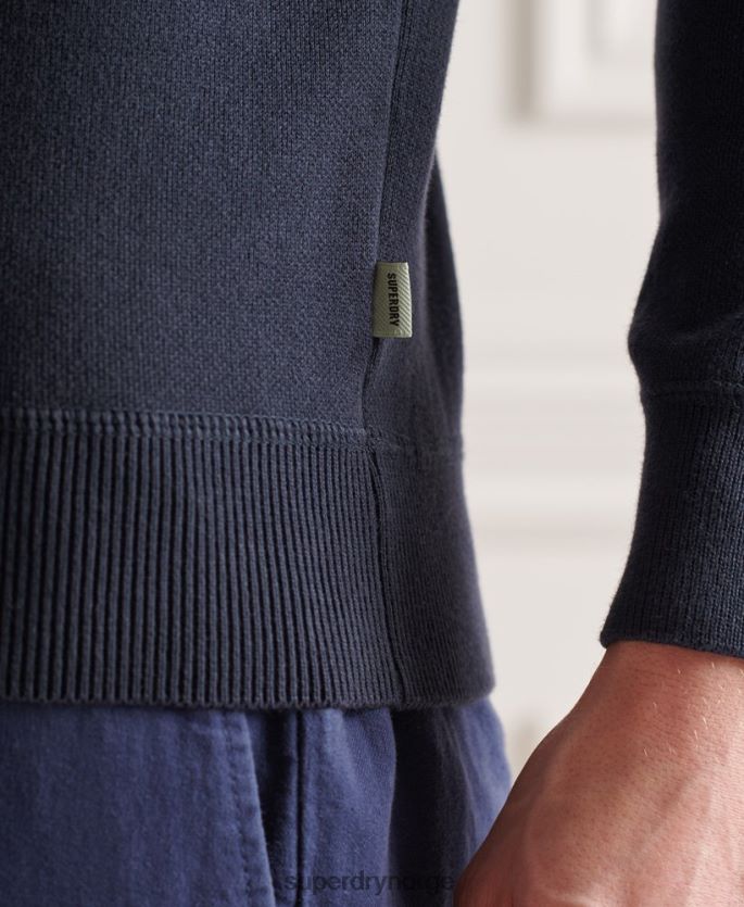 Superdry marinen klær 86P46D1362 essensiell genser i bomull menn