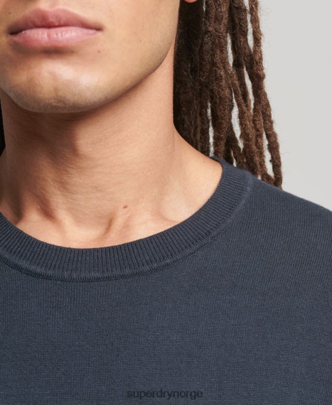 Superdry marinen klær 86P46D5322 strikket genser i bomull menn