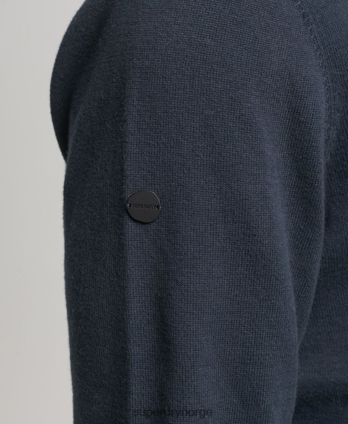 Superdry marinen klær 86P46D5322 strikket genser i bomull menn