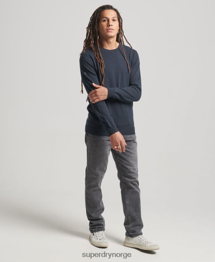 Superdry marinen klær 86P46D5322 strikket genser i bomull menn