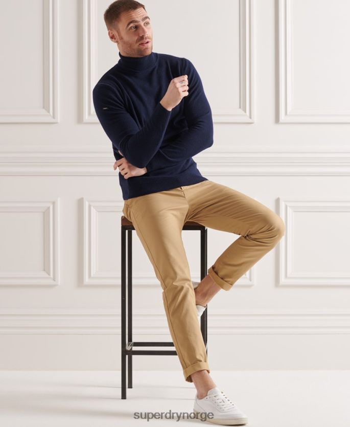 Superdry marinen klær 86P46D5323 genser med rullehals av lammeull menn