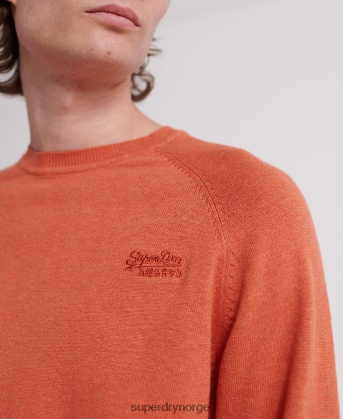 Superdry oransje klær 86P46D1359 genser i oransje etikett i bomull menn